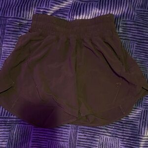 (Small bleach stain) Women's Black Athletic Shorts - Lightweight Running Shorts